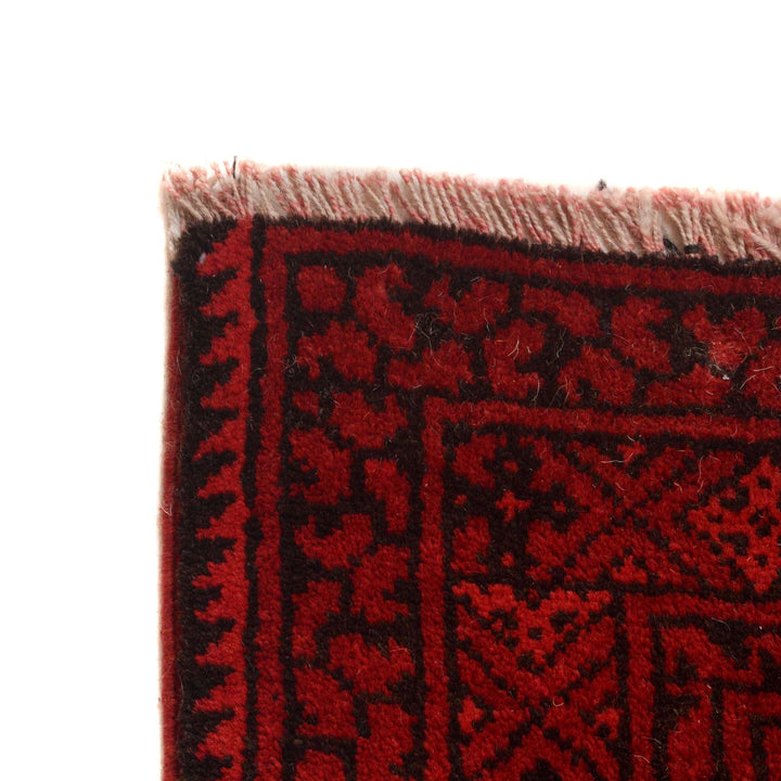 Red Afghan Filpa Rug 6'10" x 9'3" Hand-Knotted | No. AL859052