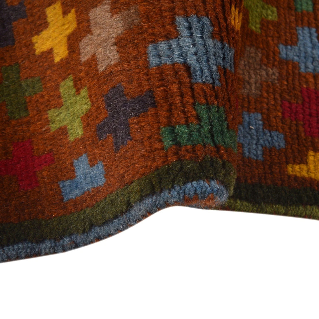 Brown Afghan Baluchi Rug 3' 11" x 6' 2" Hand-Knotted | No. AL85942