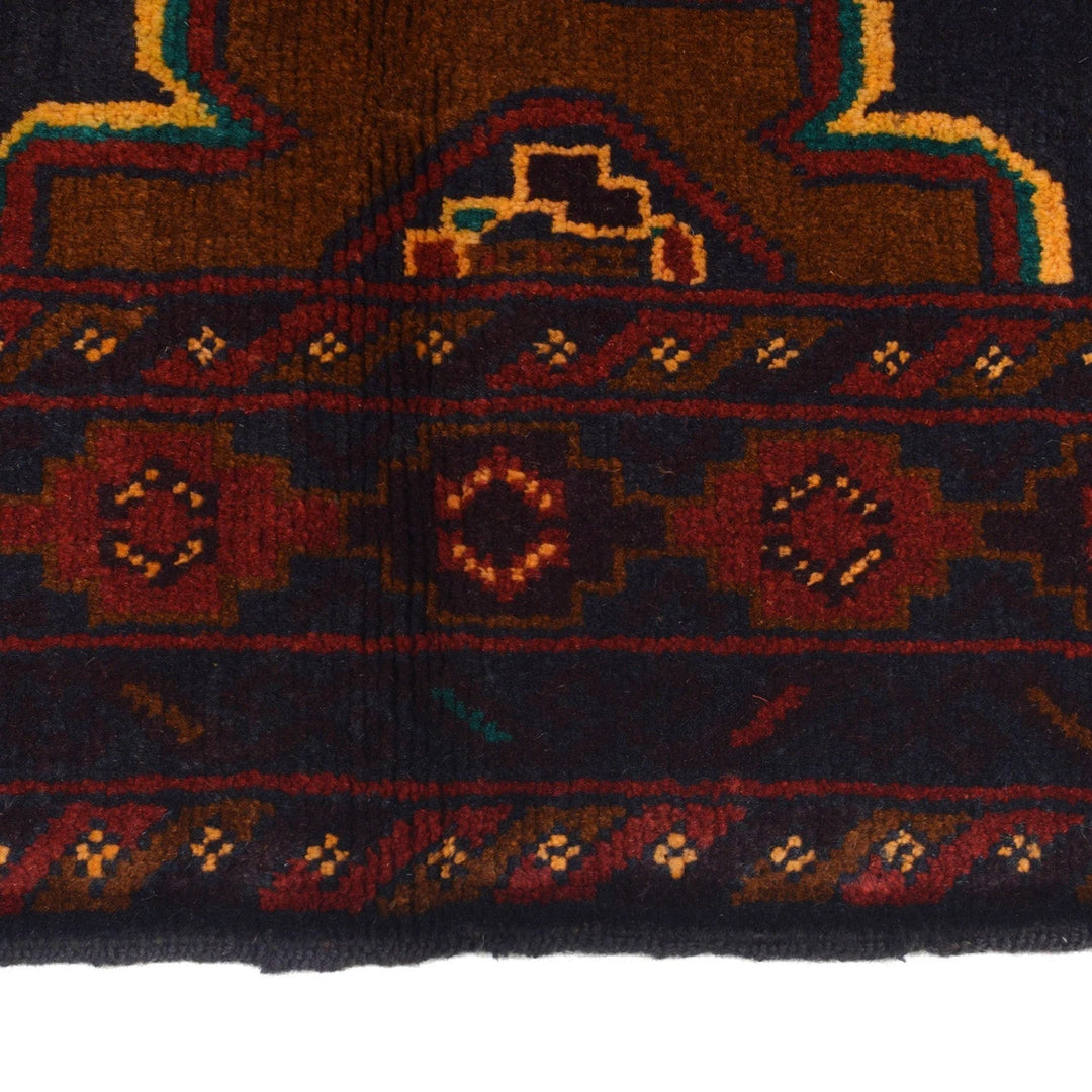 Afghan Baluchi Rug 2' 10" x 4' 6" Hand-Knotted | No. AL86094