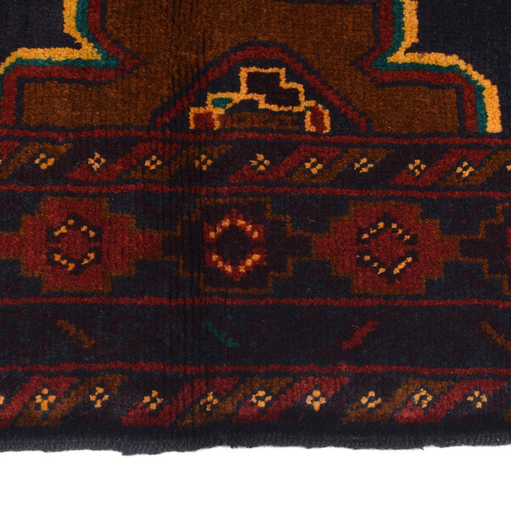 Afghan Baluchi Rug 2' 10" x 4' 6" Hand-Knotted | No. AL86094