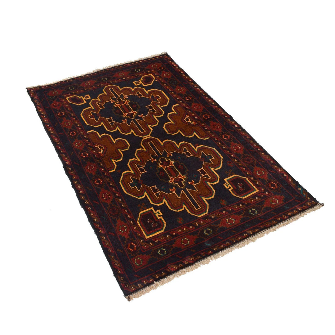 Afghan Baluchi Rug 2' 10" x 4' 6" Hand-Knotted | No. AL86094
