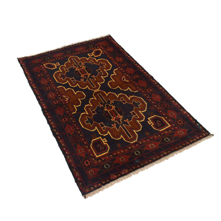 Afghan Baluchi Rug 2' 10" x 4' 6" Hand-Knotted | No. AL86094