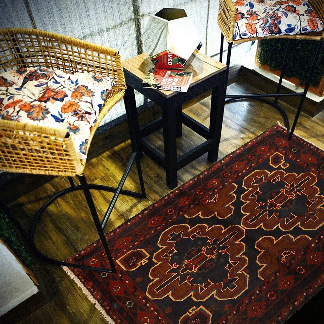 Afghan Baluchi Rug 2' 10" x 4' 6" Hand-Knotted | No. AL86094