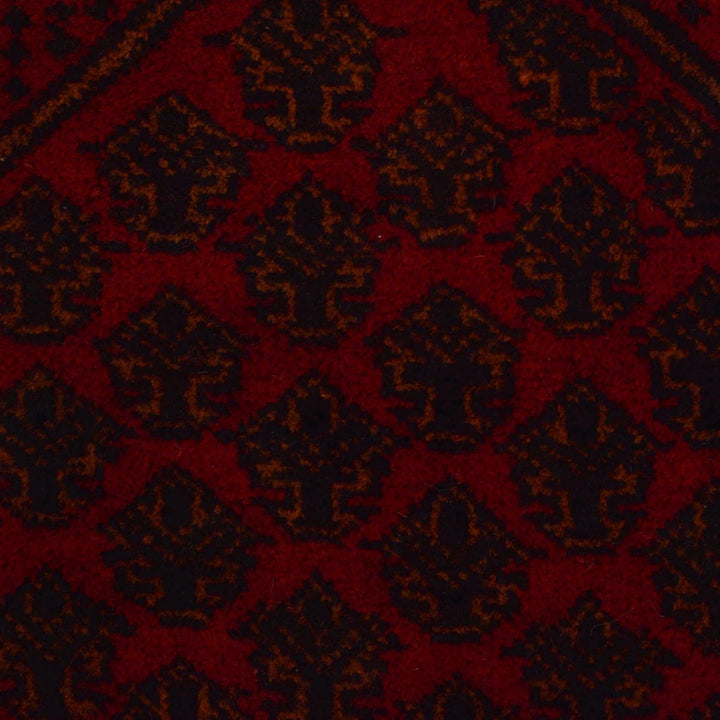 Red Afghan Prayer Rug 3' 1" x 4' 8" Hand-Knotted | No. AL86102