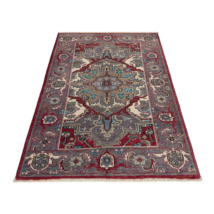 Afghan Heriz Rug 2' 7" x 4' 2" Hand-Knotted | No. AL86114