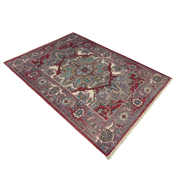 Afghan Heriz Rug 2' 7" x 4' 2" Hand-Knotted | No. AL86114