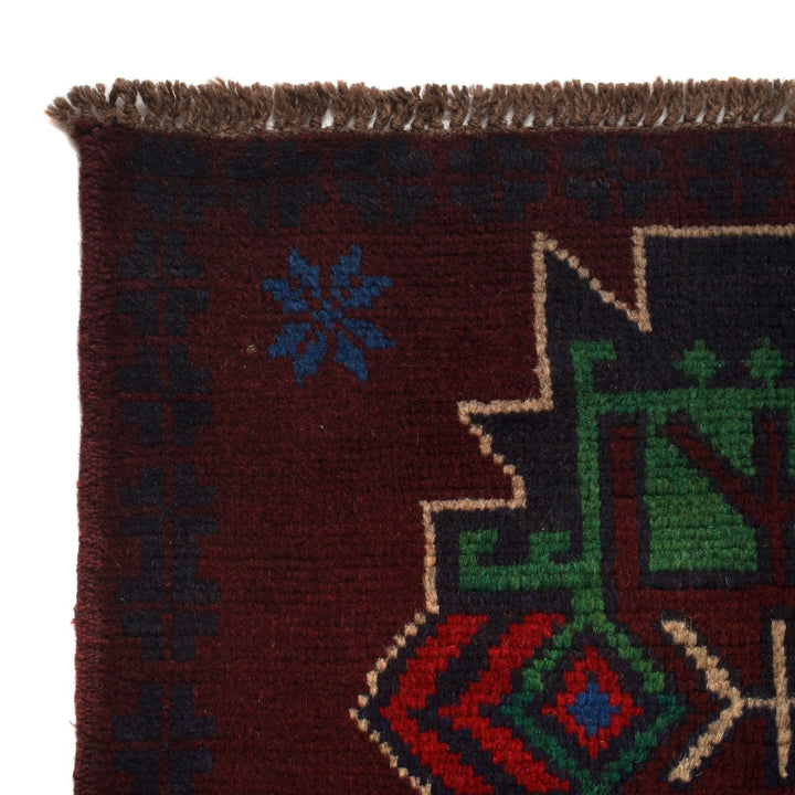 Afghan Baluchi Rug 4' 2" x 6' 4" Hand-Knotted | No. AL86160
