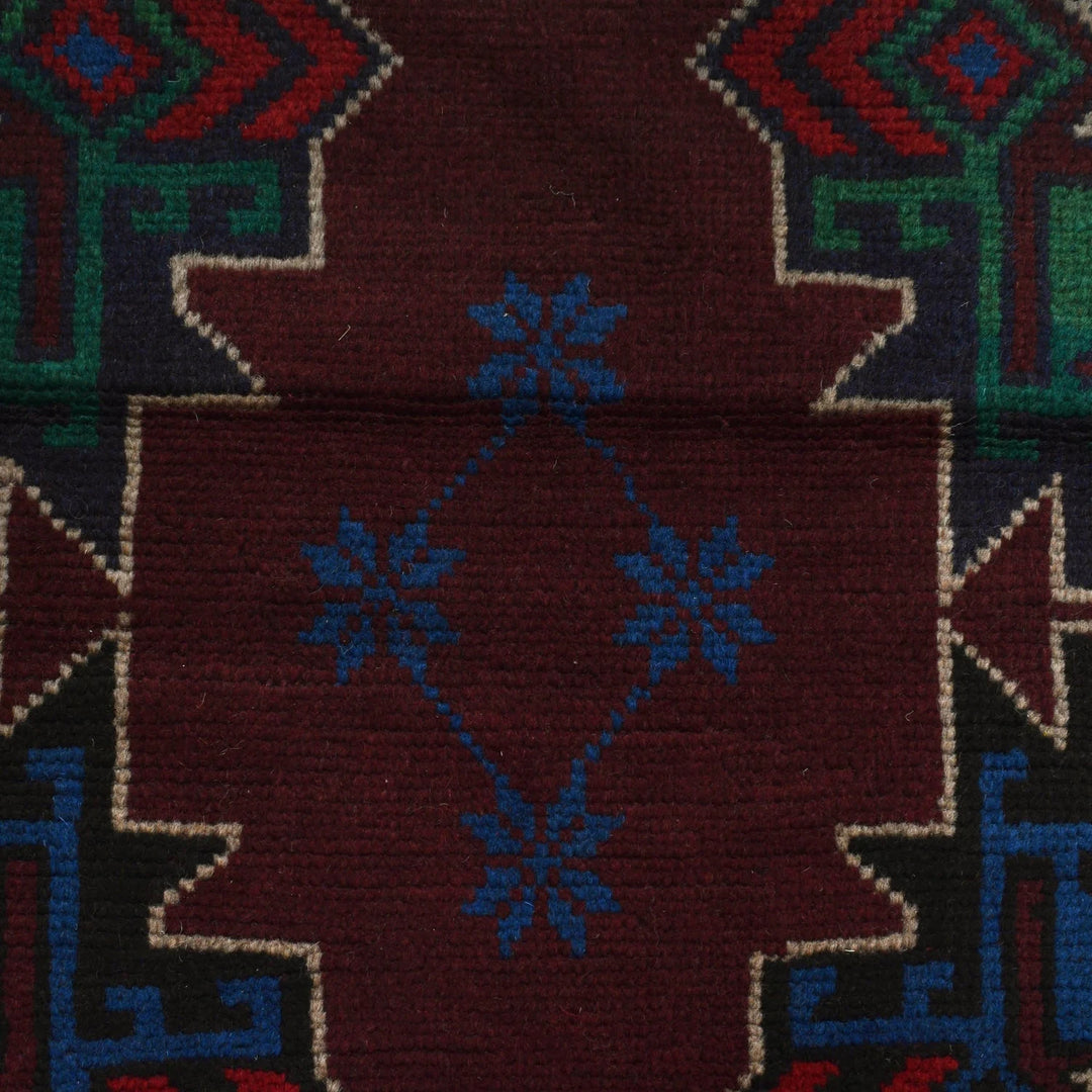 Afghan Baluchi Rug 4' 2" x 6' 4" Hand-Knotted | No. AL86160