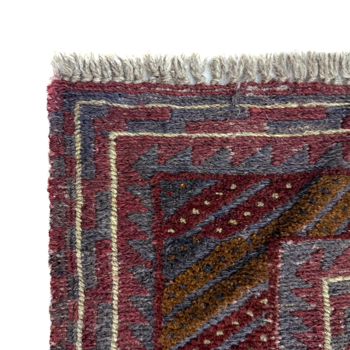 Multicolor Afghan Mashwani Rug 3' 8" x 4' 2" Hand-Knotted | No. AL86254