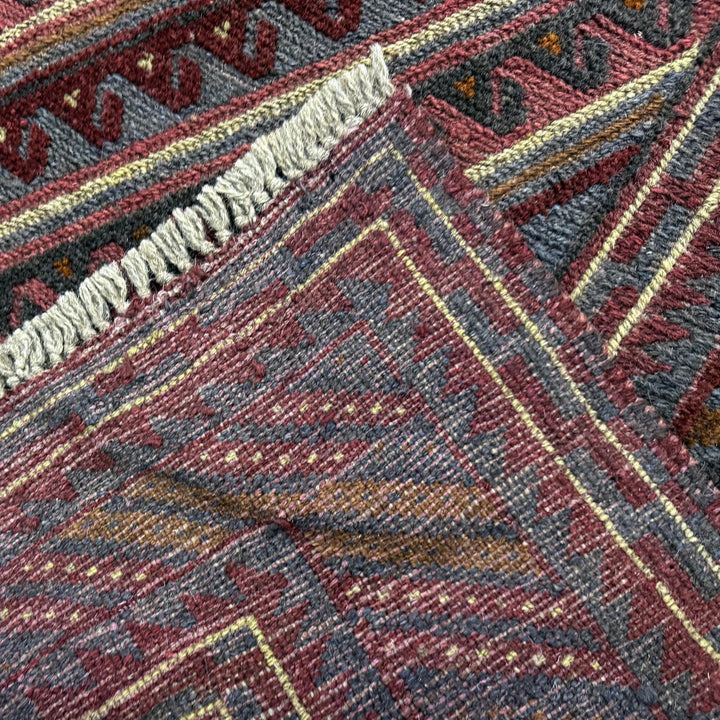 Multicolor Afghan Mashwani Rug 3' 8" x 4' 2" Hand-Knotted | No. AL86254