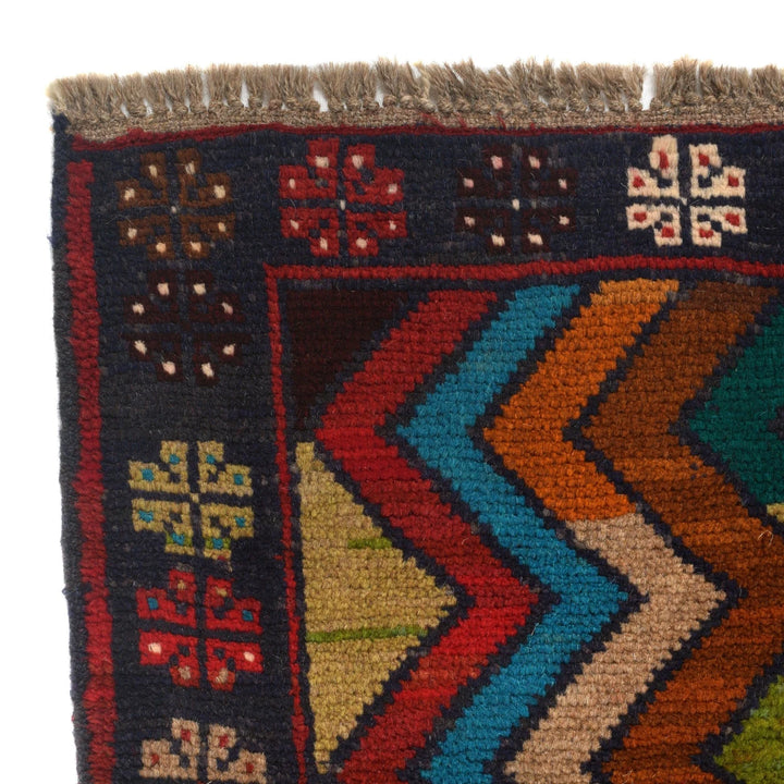 Afghan Baluchi Rug 3' 7" x 6' 0" Hand-Knotted | No. AL86362