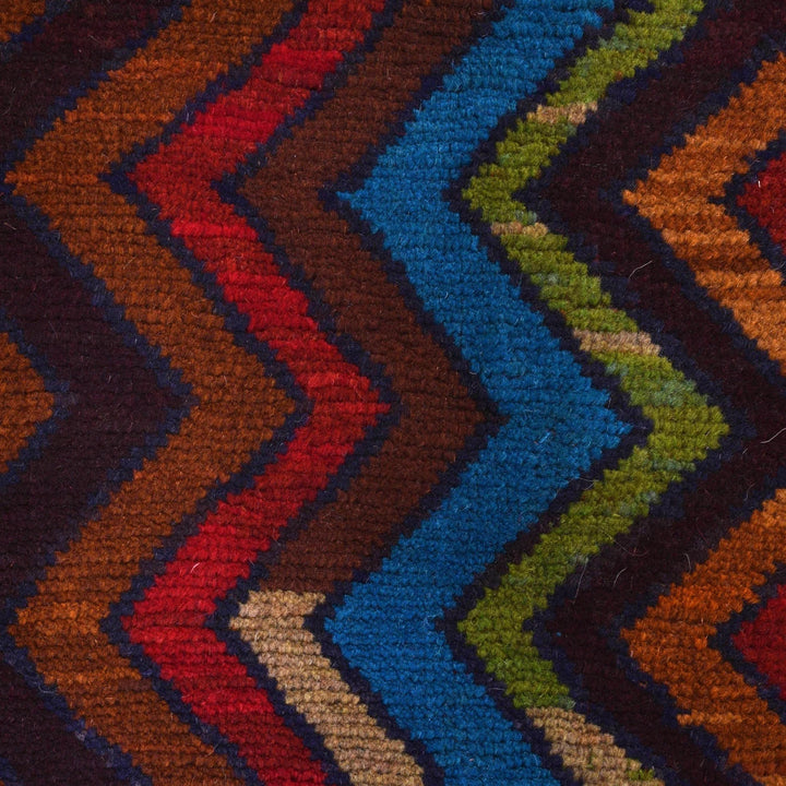 Afghan Baluchi Rug 3' 7" x 6' 0" Hand-Knotted | No. AL86362