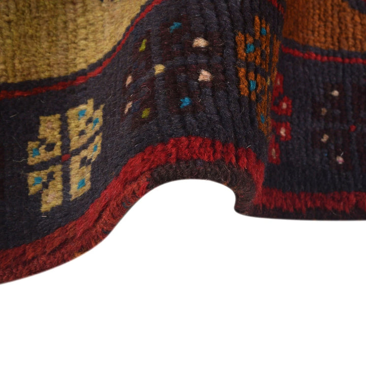 Afghan Baluchi Rug 3' 7" x 6' 0" Hand-Knotted | No. AL86362