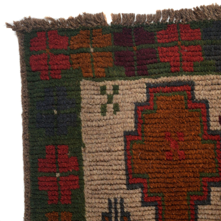 Afghan Baluchi Rug 3' 9" x 6' 4" Hand-Knotted | No. AL86410