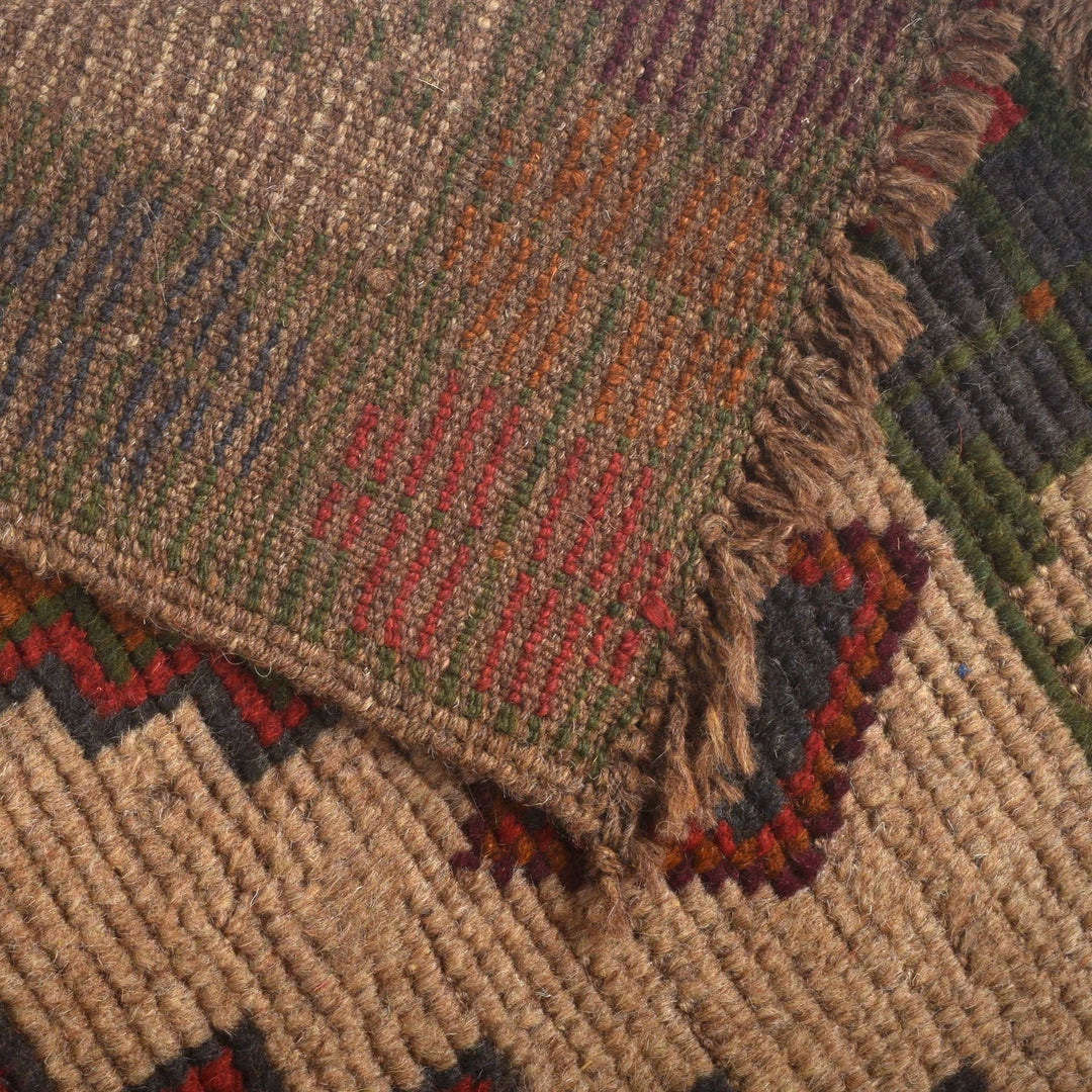 Afghan Baluchi Rug 3' 9" x 6' 4" Hand-Knotted | No. AL86410