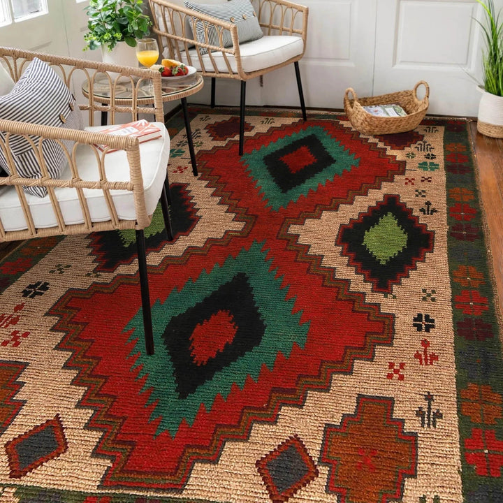 Afghan Baluchi Rug 3' 9" x 6' 4" Hand-Knotted | No. AL86410