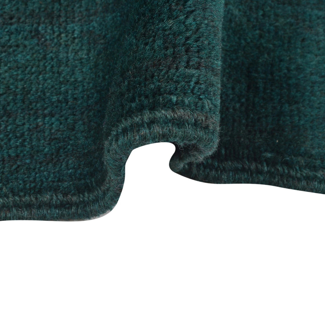 Green Pakistani Overdyed Rug 3' 1" x 4' 3" Hand-Knotted | No. AL86453