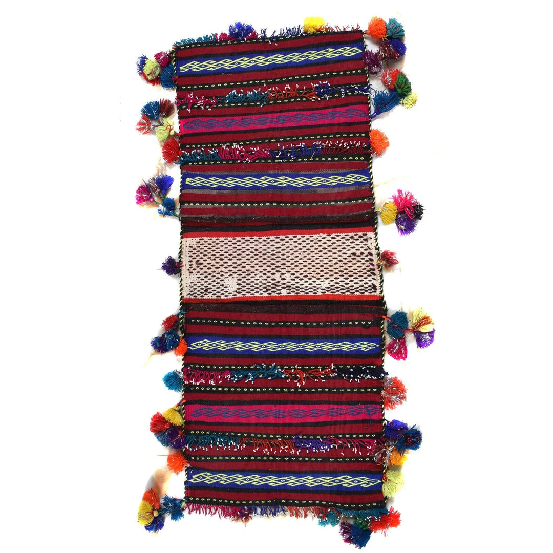 Afghan Tribal Baluch Saddle Bag Kilim 1' 6" x 3' 5" Flat-Weave | No. AL86561