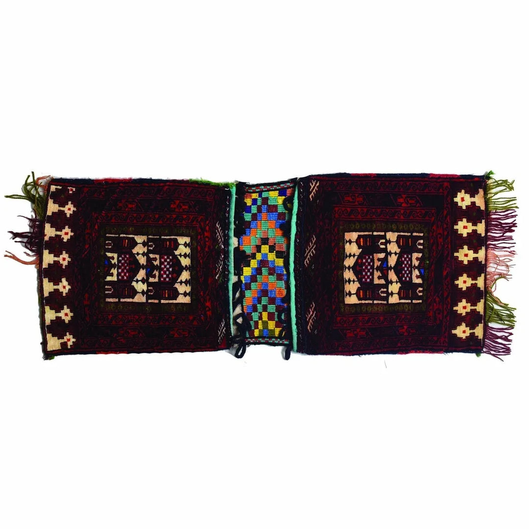 Afghan Sadde Bag Rug 1' 9" x 4' 3" Hand-Knotted | No. AL86843