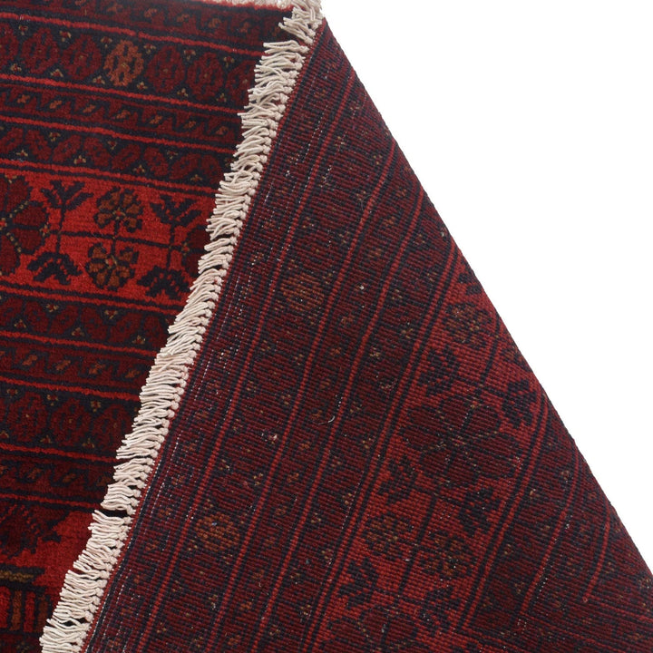Red Afghan Khal Mohammadi Rug 5' 0" x 6' 6" Hand-Knotted | No. AL86853