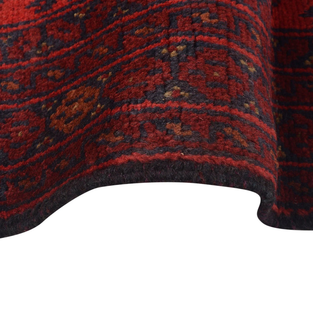 Red Afghan Khal Mohammadi Rug 5' 0" x 6' 6" Hand-Knotted | No. AL86853