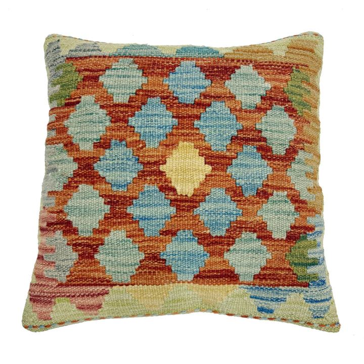 Afghan Kilim Cushion Cover 1' 6" x 1' 5" Flat-Weave | No. AL869012