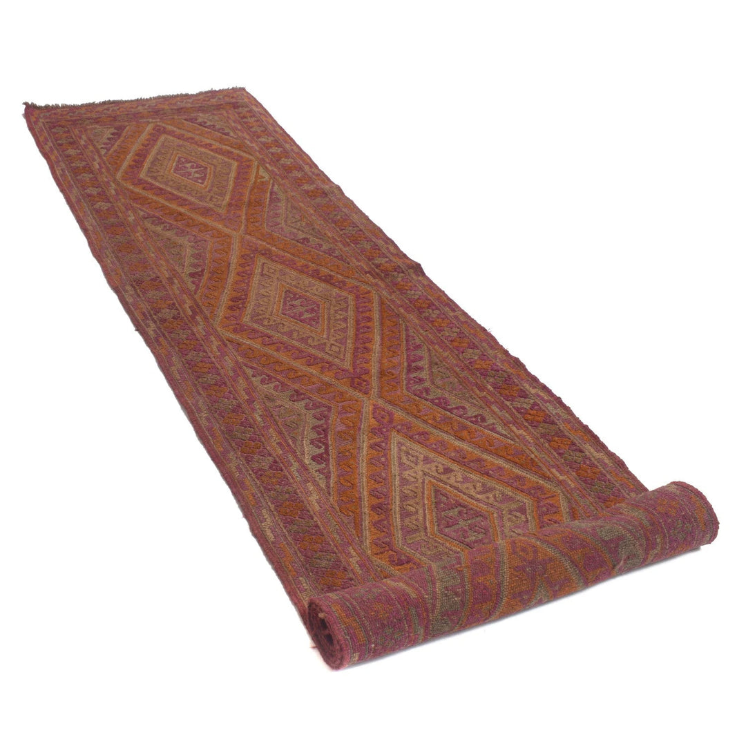 Brown Afghan Mashwani Rug 2' 6" x 11' 9" Hand-Knotted | No. AL86926