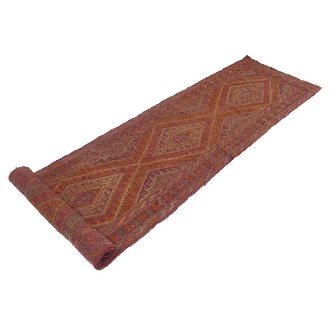 Brown Afghan Mashwani Rug 2' 6" x 11' 9" Hand-Knotted | No. AL86926