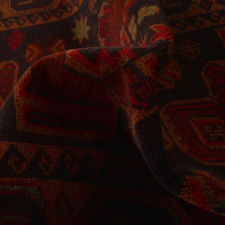 Red Afghan Baluchi Rug 2' 6" x 4' 3" Hand-Knotted | No. AL86996