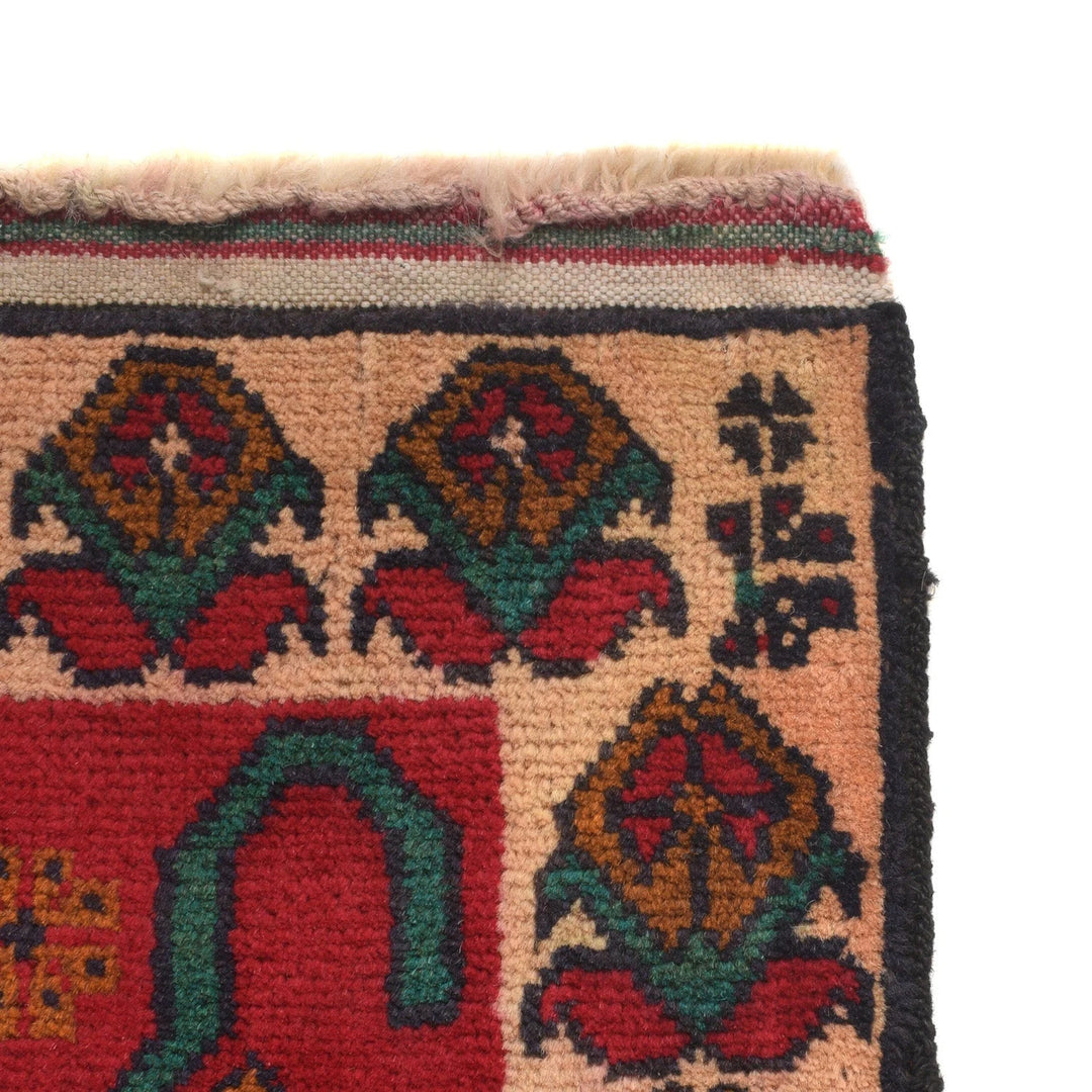 Afghan Baluchi Rug 2' 11" x 4' 8" Hand-Knotted | No. AL87098