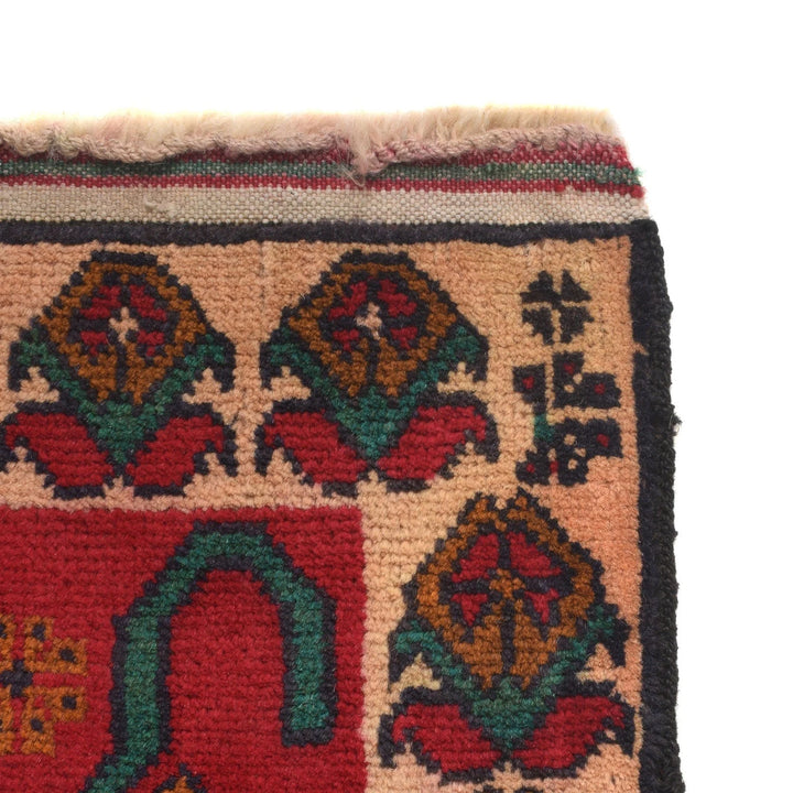 Afghan Baluchi Rug 2' 11" x 4' 8" Hand-Knotted | No. AL87098