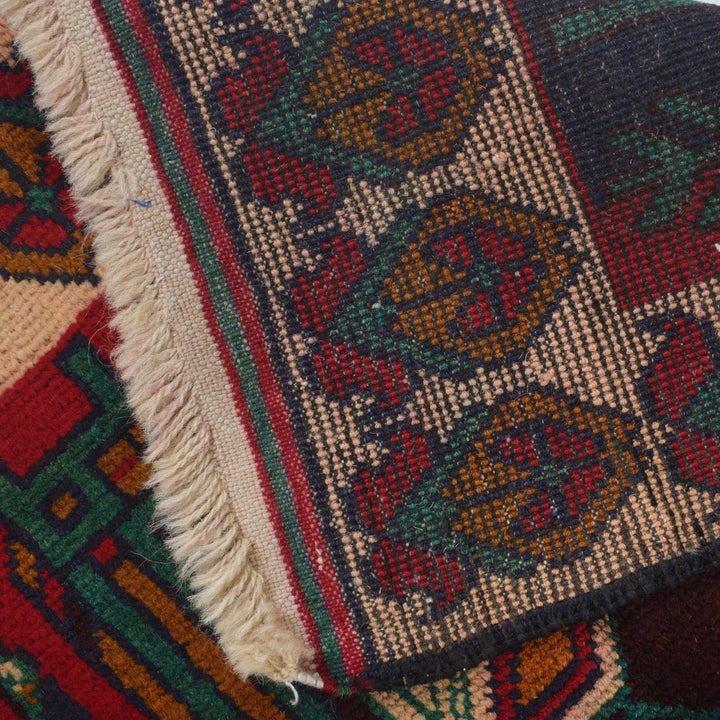 Afghan Baluchi Rug 2' 11" x 4' 8" Hand-Knotted | No. AL87098