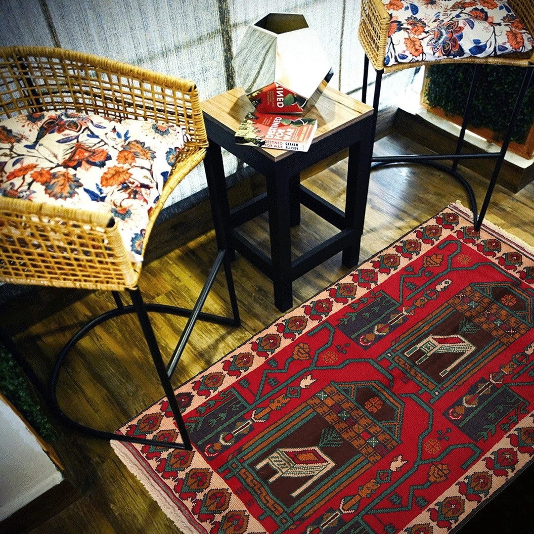 Afghan Baluchi Rug 2' 11" x 4' 8" Hand-Knotted | No. AL87098