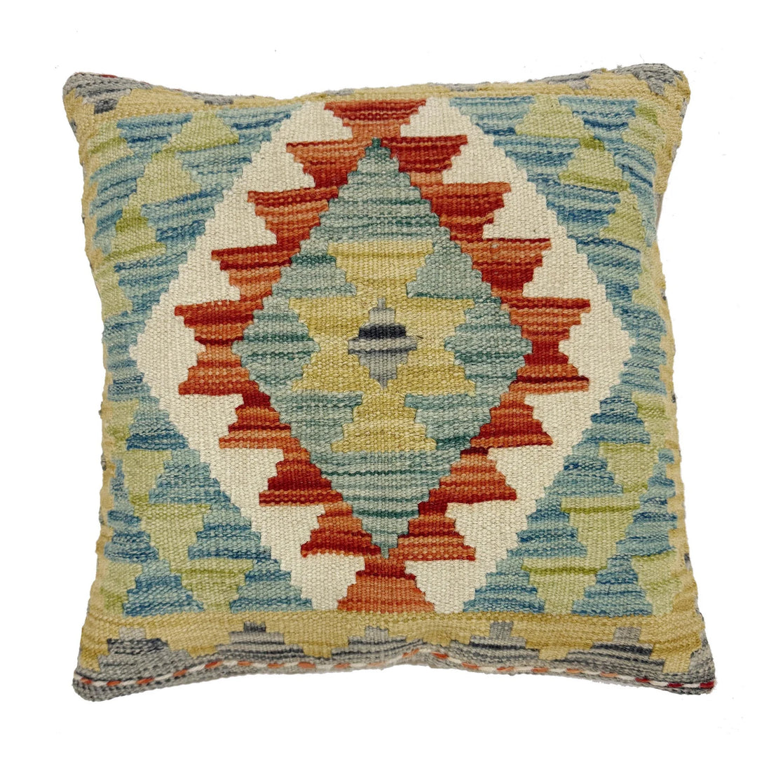 Afghan Kilim Cushion Cover 1' 6" x 1' 5" Flat-Weave | No. AL871190