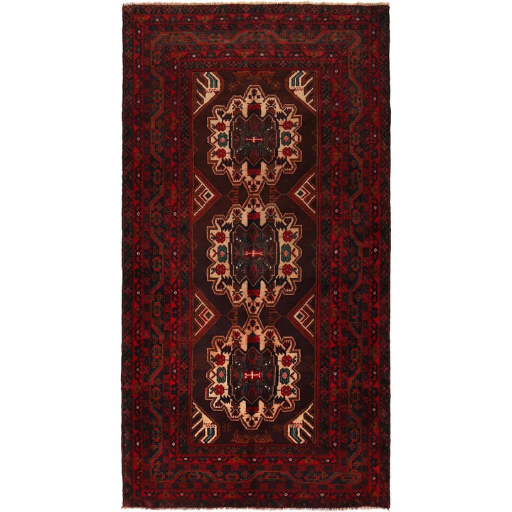 Afghan Baluchi Rug 4' 5" x 8' 7" Hand-Knotted | No. AL87142
