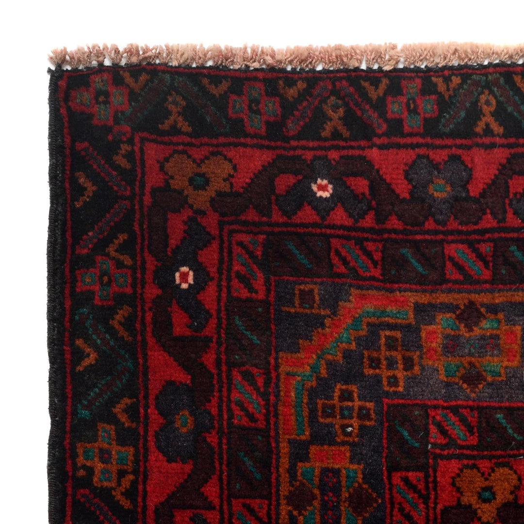 Afghan Baluchi Rug 4' 5" x 8' 7" Hand-Knotted | No. AL87142