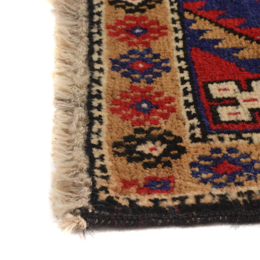 Blue Afghan Baluchi Rug 2' 8" x 4' 11" Hand-Knotted | No. AL87154
