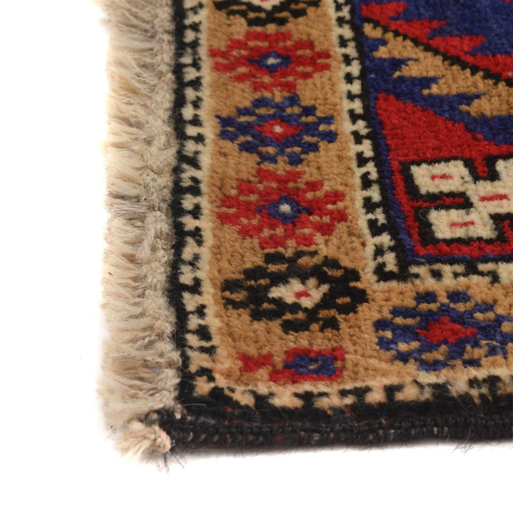 Blue Afghan Baluchi Rug 2' 8" x 4' 11" Hand-Knotted | No. AL87154