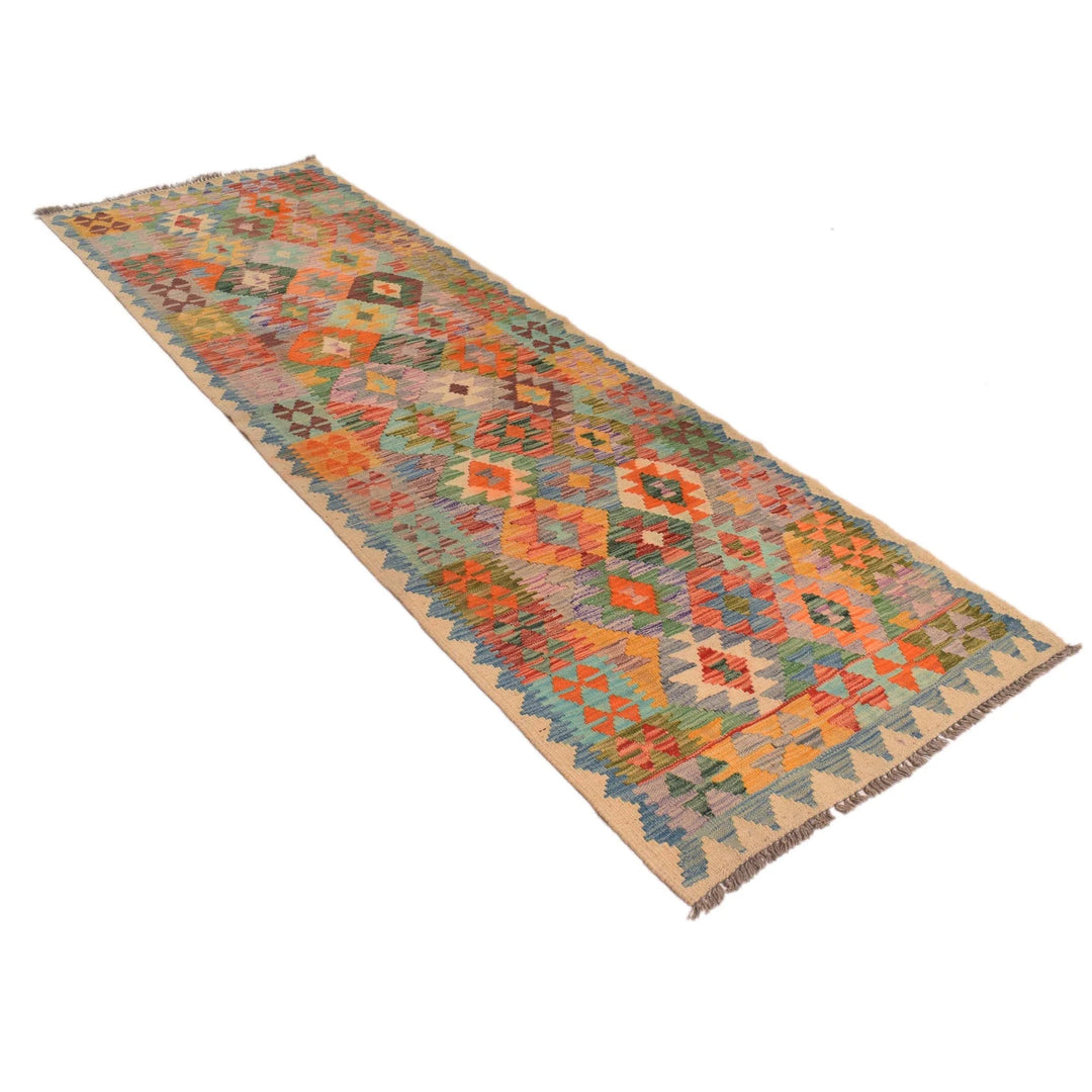 Afghan Kilim Runner 2' 11" x 9' 8" Flat-Weave | No. AL87155