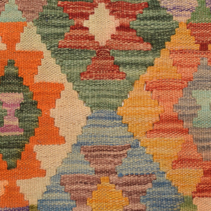 Afghan Kilim Runner 2' 11" x 9' 8" Flat-Weave | No. AL87155