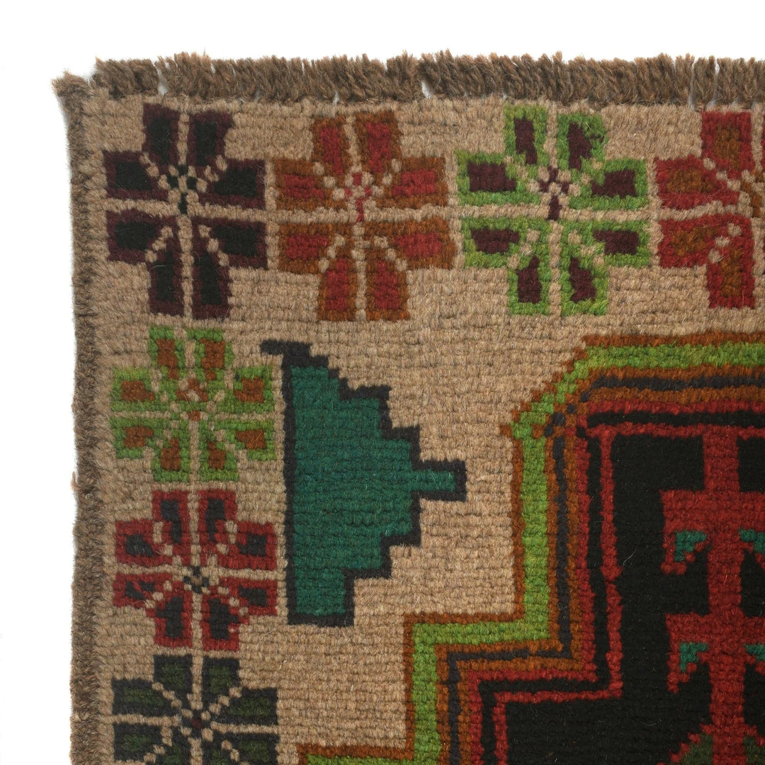 Afghan Baluchi Rug 3' 8" x 6' 1" Hand-Knotted | No. AL87251