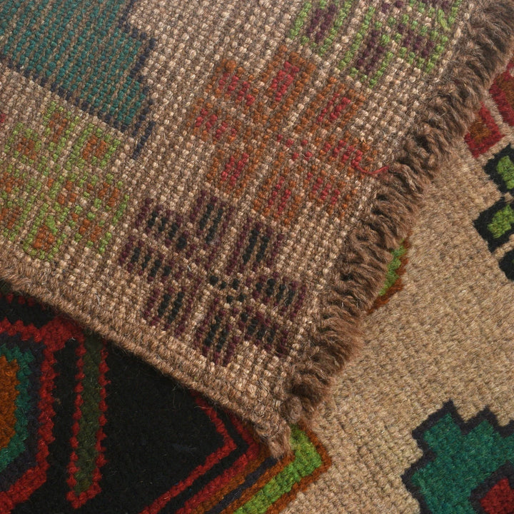 Afghan Baluchi Rug 3' 8" x 6' 1" Hand-Knotted | No. AL87251