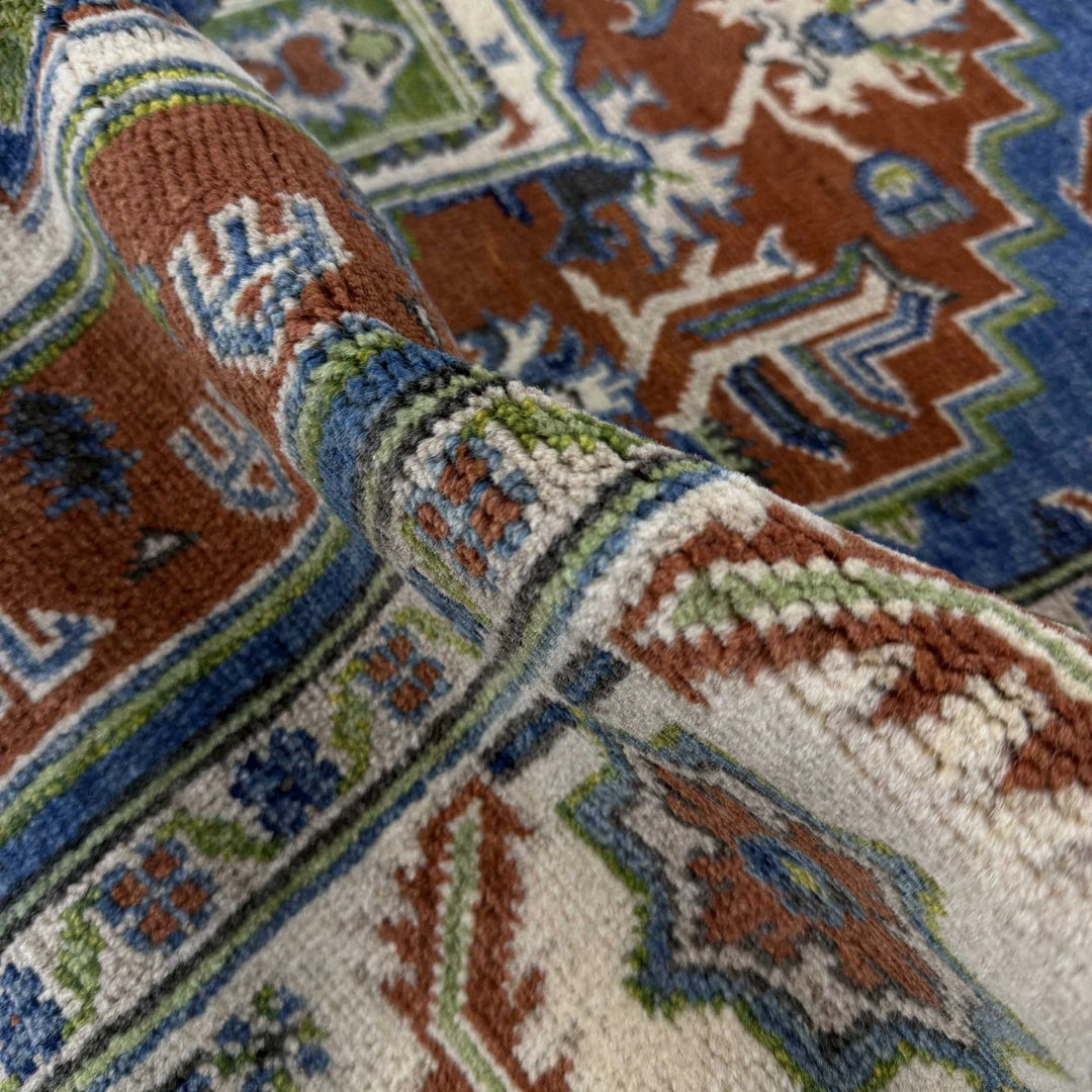 Afghan Heriz Rug 5'1" x 7'0" Hand-Knotted | No. AL87269