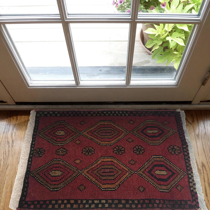 Afghan Oriental Rug 1' 6" x 1' 11" Hand-Knotted | No. AL87378
