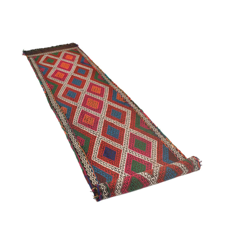 Afghan Kilim Rug 2' 5" x 10' 11" Flat-Weave | No. AL87396