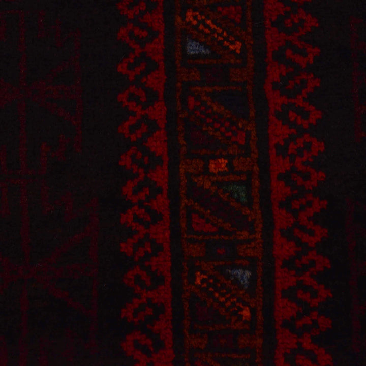Black Afghan Prayer Rug 2' 9" x 4' 8" Hand-Knotted | No. AL87506