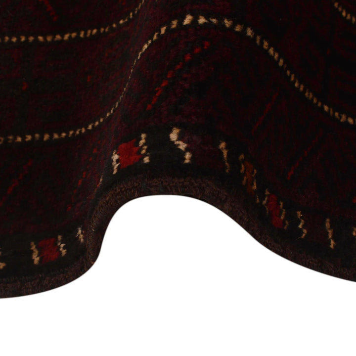 Black Afghan Prayer Rug 2' 9" x 4' 8" Hand-Knotted | No. AL87506