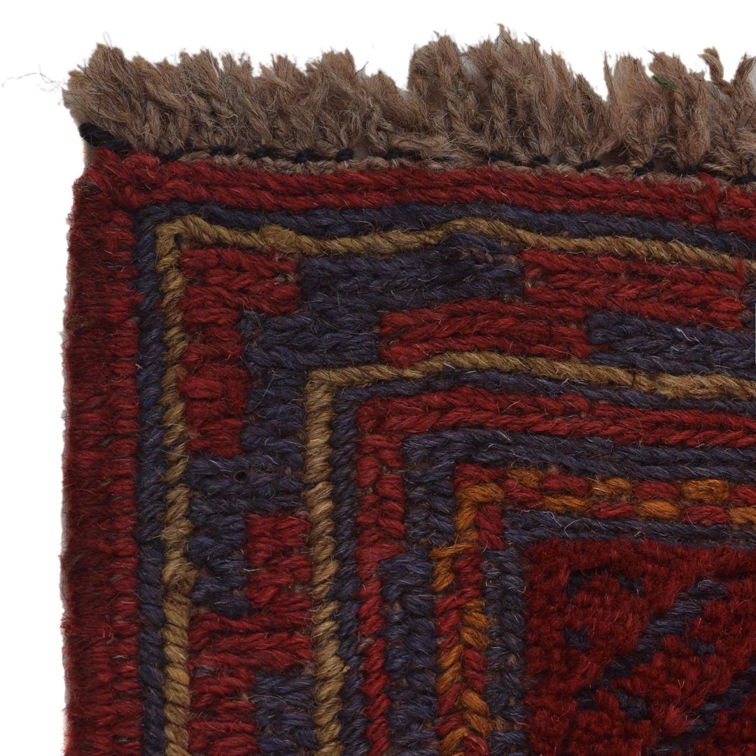 Afghan Mashwani Rug 3' 7" x 3' 10" Hand-Knotted | No. AL87678