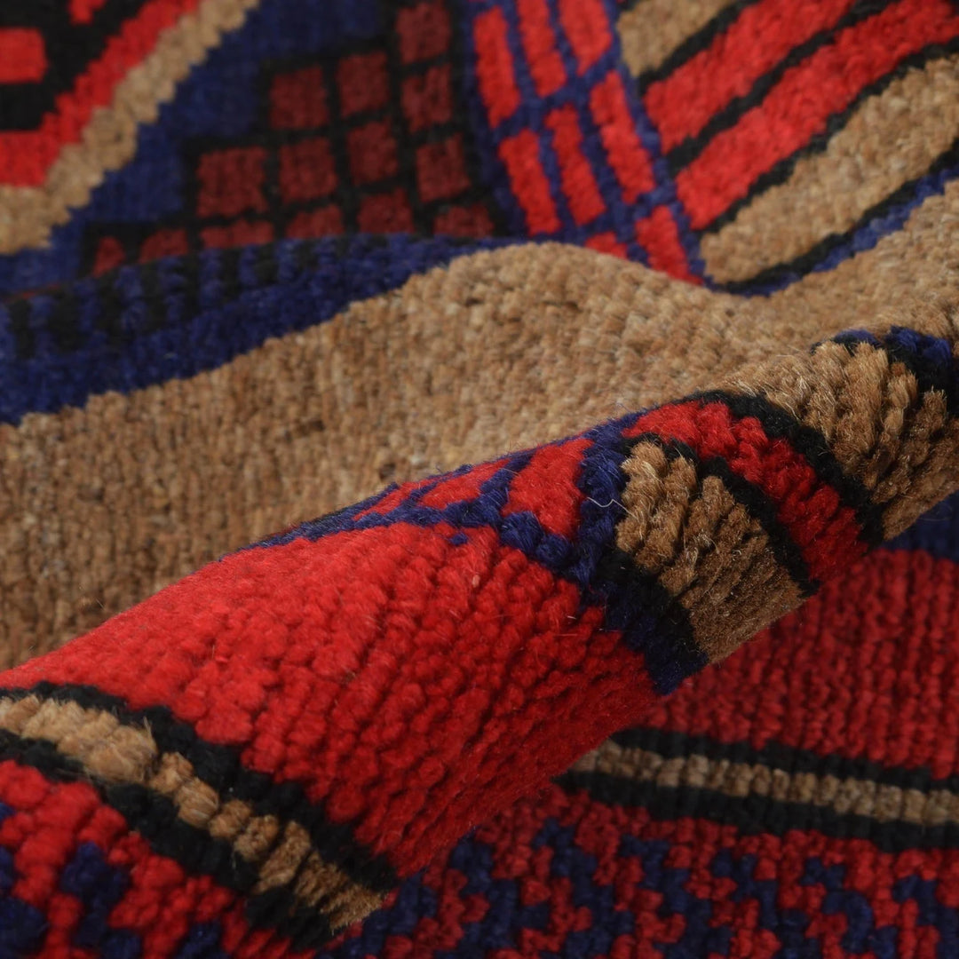 Afghan Prayer Rug 2' 9" x 4' 2" Hand-Knotted | No. AL87745