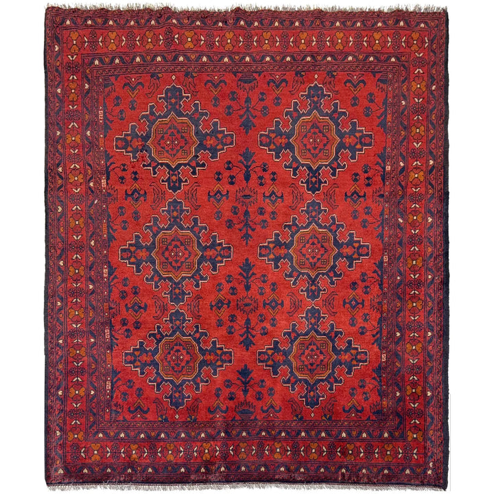 Afghan Khal Mohammadi Rug 5' 2" x 6' 9" Hand-Knotted | No. AL87856